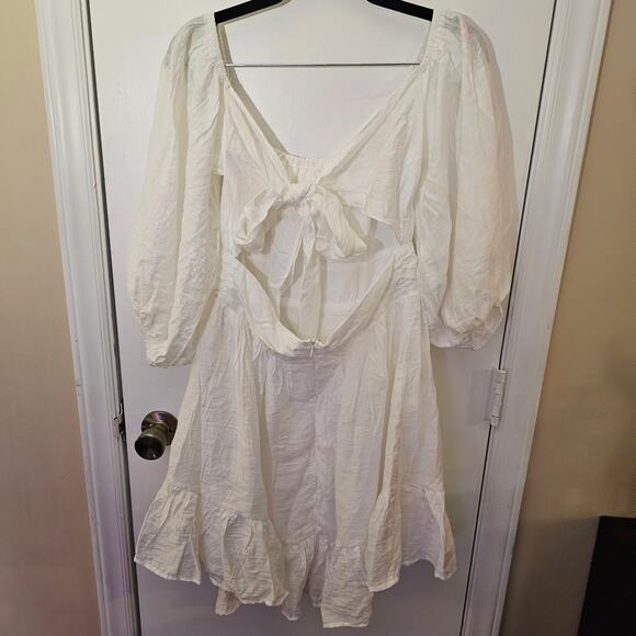 NwT Hello Molly This Is Espionage Dress White Mini Dress Sz L Bride Bachelorette - Picture 6 of 9